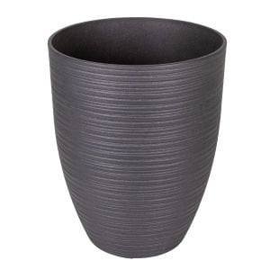 Oval İç ve Dış Mekan Saksı Antrasit Gri Küçük Boy 28x28x34,5 Cm.