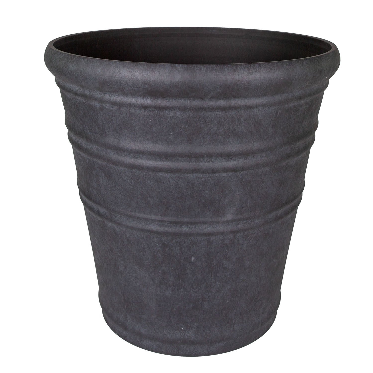 Oval İç ve Dış Mekan Saksı Kömür Siyahı Büyük Boy 55x55x53 Cm.