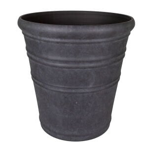 Oval İç ve Dış Mekan Saksı Kömür Siyahı Büyük Boy 55x55x53 Cm.