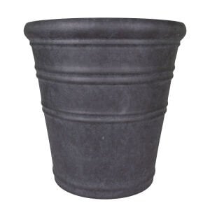 Oval İç ve Dış Mekan Saksı Kömür Siyahı Büyük Boy 55x55x53 Cm.