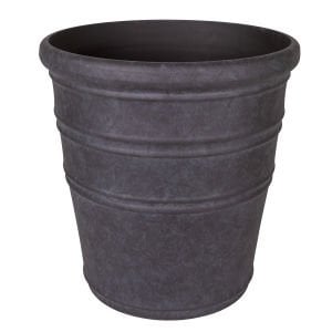 Oval İç ve Dış Mekan Saksı Kömür Siyahı Orta Boy 46x46x46,5 Cm.