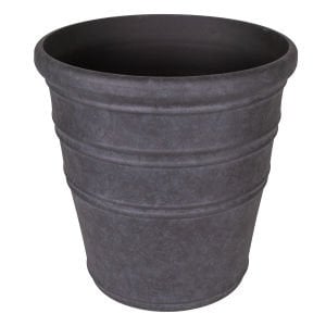 Oval İç ve Dış Mekan Saksı Kömür Siyahı Orta Boy 46x46x46,5 Cm.