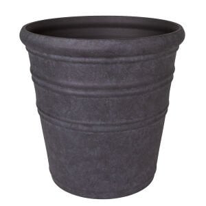 Oval İç ve Dış Mekan Saksı Kömür Siyahı Mini Boy 35,5x35,5x34,5 Cm.