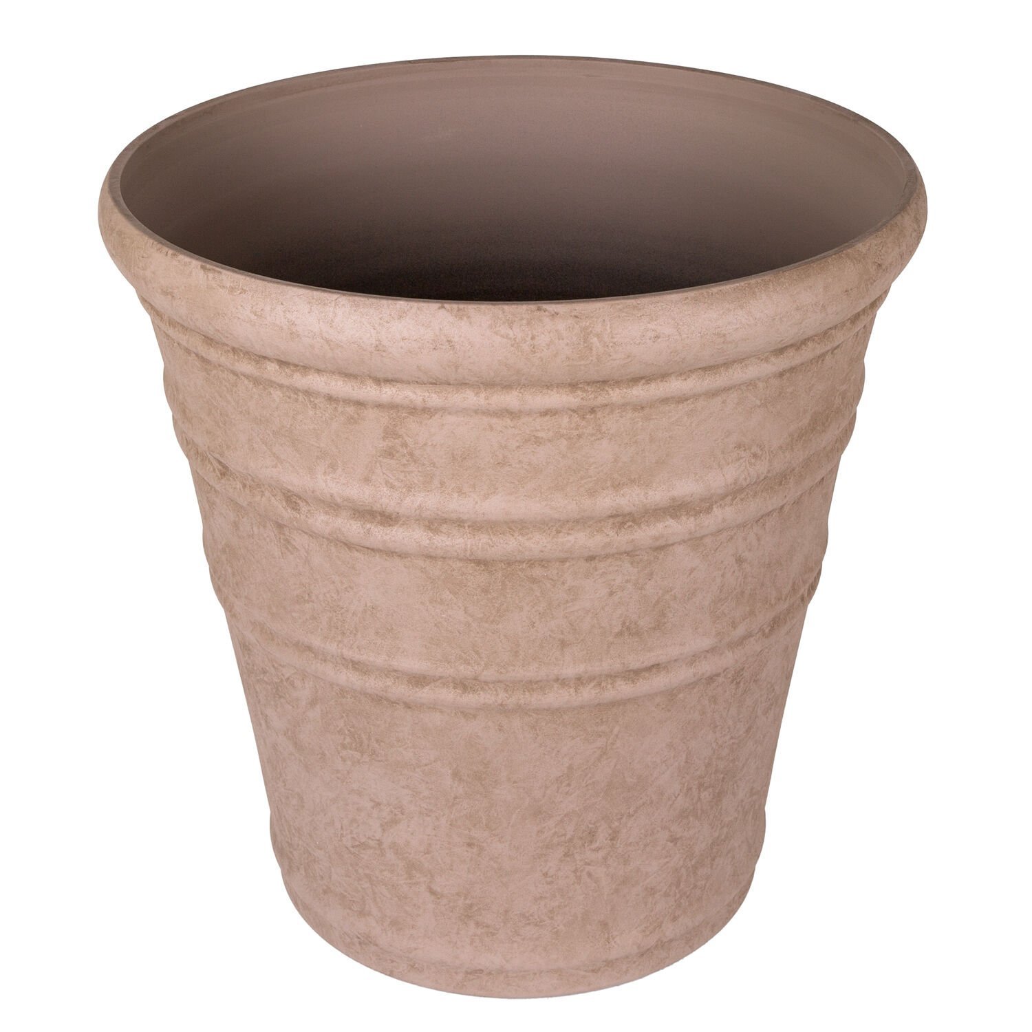 Oval İç ve Dış Mekan Saksı Vizon Büyük Boy 55x55x53 Cm.