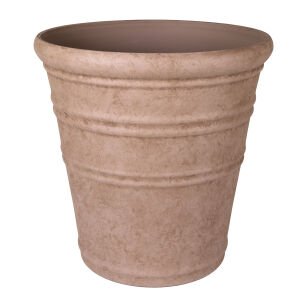 Oval İç ve Dış Mekan Saksı Vizon Büyük Boy 55x55x53 Cm.