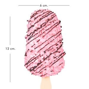 Yapay Dondurma Çilekli Pembe 6x12 Cm.