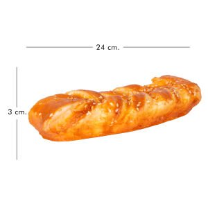 Yapay Yiyecek Poğaça Kahverengi 24x10x3 Cm.