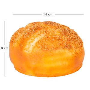 Yapay Yuvarlak Ekmek Kahverengi 14x8 Cm.