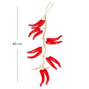 Yapay Salkım Kırmızı Biber 60 Cm.