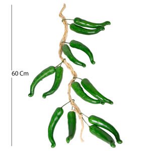 Yapay Salkım Yeşil Biber - 60 cm