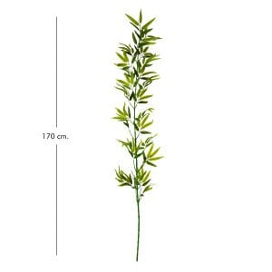Yapay Bambu Dalı, Yapraklı, Yeşil - 170 cm