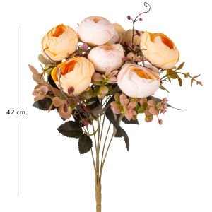 Yapay Çiçek Şakayık Demet 9 Dal Somon-Pembe 42 Cm.