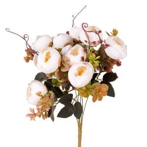 Yapay Çiçek Şakayık Demet 9 Dal Krem 42 Cm.