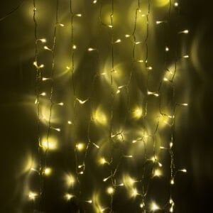 Yılbaşı Led Işık, Gün Işığı - 100 Ledli, USB Girişli, Pilli, Şeffaf Kablo, 10 Metre