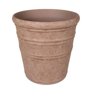 Oval İç ve Dış Mekan Saksı Vizon Mini Boy 35,5x35,5x34,5 Cm.
