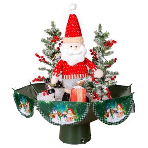 Yılbaşı Kar Fıskiyeli Noel Baba Işıklı Ve Müzikli 65X75 Cm