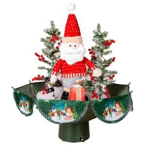 Yılbaşı Kar Fıskiyeli Noel Baba - Işıklı, Müzikli, 65x75 cm