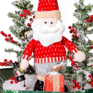 Yılbaşı Kar Fıskiyeli Noel Baba Işıklı Ve Müzikli 65X75 Cm