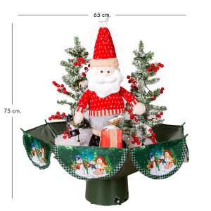 Yılbaşı Kar Fıskiyeli Noel Baba Işıklı Ve Müzikli 65X75 Cm