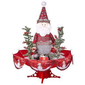 Yılbaşı Kar Fıskiyeli Noel Baba Işıklı Ve Müzikli 95X120 Cm