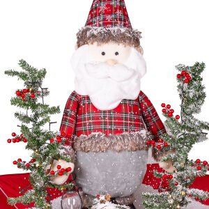 Yılbaşı Kar Fıskiyeli Noel Baba Işıklı Ve Müzikli 95X120 Cm