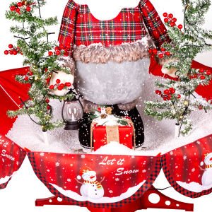 Yılbaşı Kar Fıskiyeli Noel Baba Işıklı Ve Müzikli 95X120 Cm
