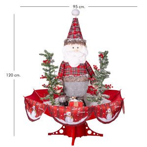 Yılbaşı Kar Fıskiyeli Noel Baba Işıklı Ve Müzikli 95X120 Cm