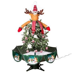 Yılbaşı Kar Fıskiyeli Geyik, Işıklı, Müzikli - 105x162 cm