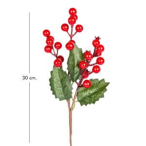 Yılbaşı Çiçeği Pike Berry Kırmızı-Yeşil 30 Cm.