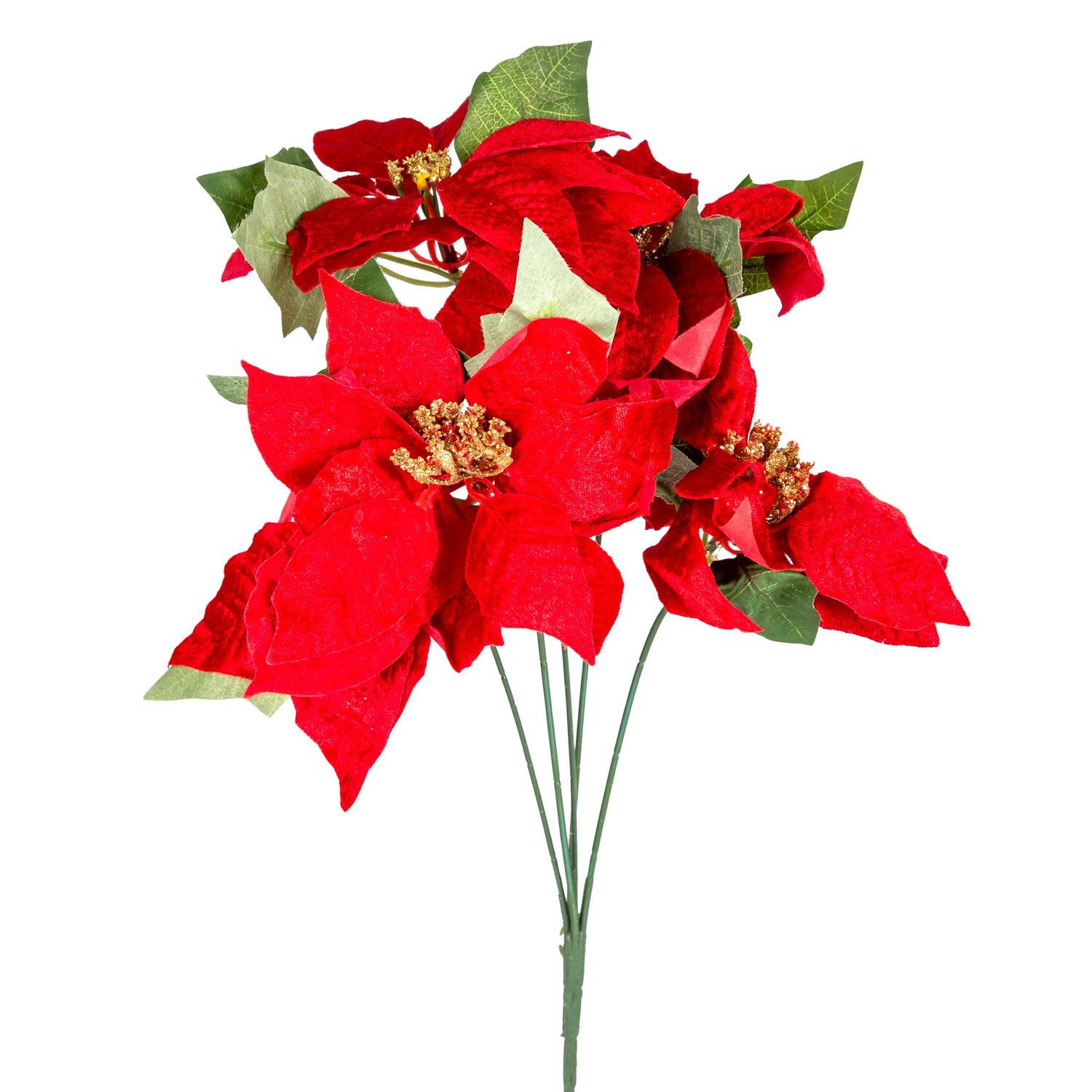 Yılbaşı Çiçeği Puansetya Demet Kırmızı 60 Cm.