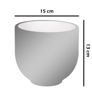 El Yapımı Tabaklı Delikli Beton Saksı Pudra Pembe Beyaz 15x13 Cm