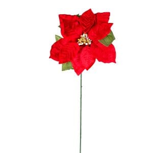 Yılbaşı Çiçeği, Puansetya, Kırmızı - 62 cm