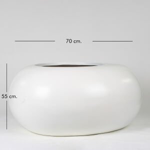 Saksı Gravel 70x55x40 Cm. Beyaz