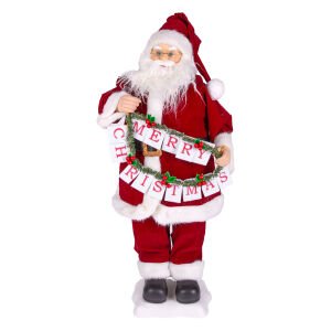 Yılbaşı Noel Baba ''Merry Christmas'' Müzikli Işıklı ve Hareketli 70 Cm.