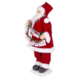 Yılbaşı Noel Baba ''Merry Christmas'' Müzikli Işıklı ve Hareketli 70 Cm.