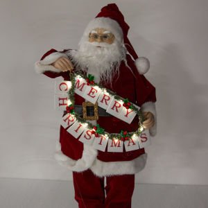 Yılbaşı Noel Baba ''Merry Christmas'' Müzikli Işıklı ve Hareketli 70 Cm.