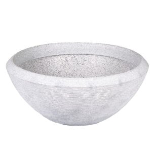 Plastik Saksı Yuvarlak Beyaz 40 Lt. 63x26 Cm.