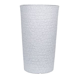 Plastik Saksı Yuvarlak Beyaz 50 Lt. 36x61 Cm.