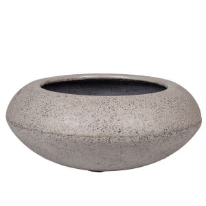 Beton Saksı Yuvarlak Ufo Gri 41x17 Cm.