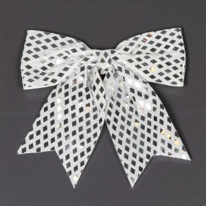 Yılbaşı Süsü Askılı Parlak Pullu Fiyonk Lame 20x20 Cm.