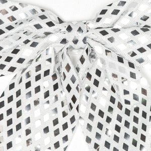 Yılbaşı Süsü Askılı Parlak Pullu Fiyonk Lame 20x20 Cm.