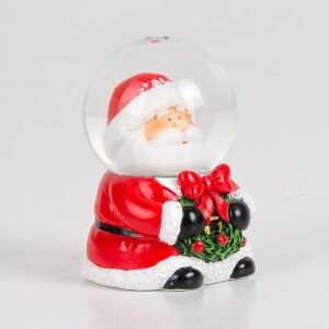 Kar Küresi Noel Baba Figürlü Kırmızı-Beyaz 5 X 7 Cm.
