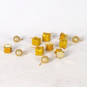 Yılbaşı Topu Aranjman Ağaç Süsü 13'lü Set Dore 3 Cm.