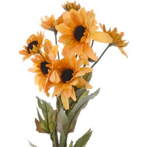 Yapay Çiçek Büyük Papatya Dalı Sarı 65 Cm .