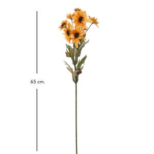 Yapay Çiçek Büyük Papatya Dalı Sarı 65 Cm .