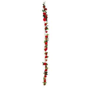 Yapay Sarmaşık Kırmızı Güllü Kırmızı-Yeşil 170 Cm.