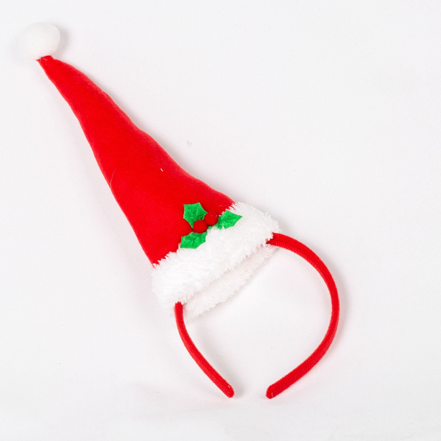 Yılbaşı Süsü Taç Noel Baba Şapka Kırmızı 12x32 Cm.