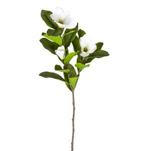 Yapay Çiçekli Manolya Dalı Beyaz 100 Cm.
