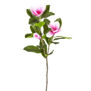 Yapay Çiçekli Manolya Dalı Pembe 100 Cm.