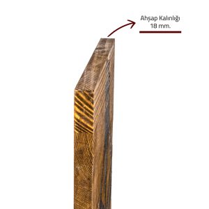 Şapkalı Sakallı Kurukafa Ahşap/metal Dikdörtgen Duvar Pano 38x57,5 Cm